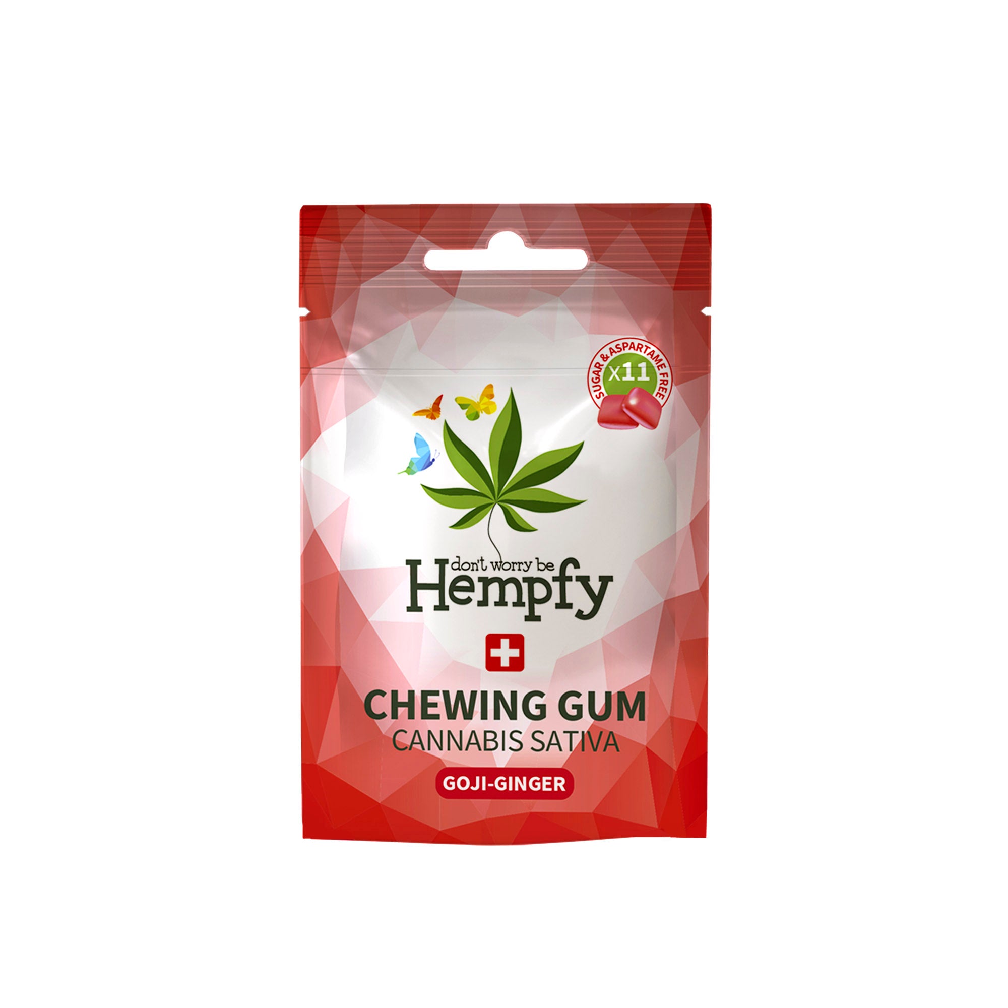 Hempfy - Chewing Gums au Chanvre Goji-Gingembre, 6 gommes